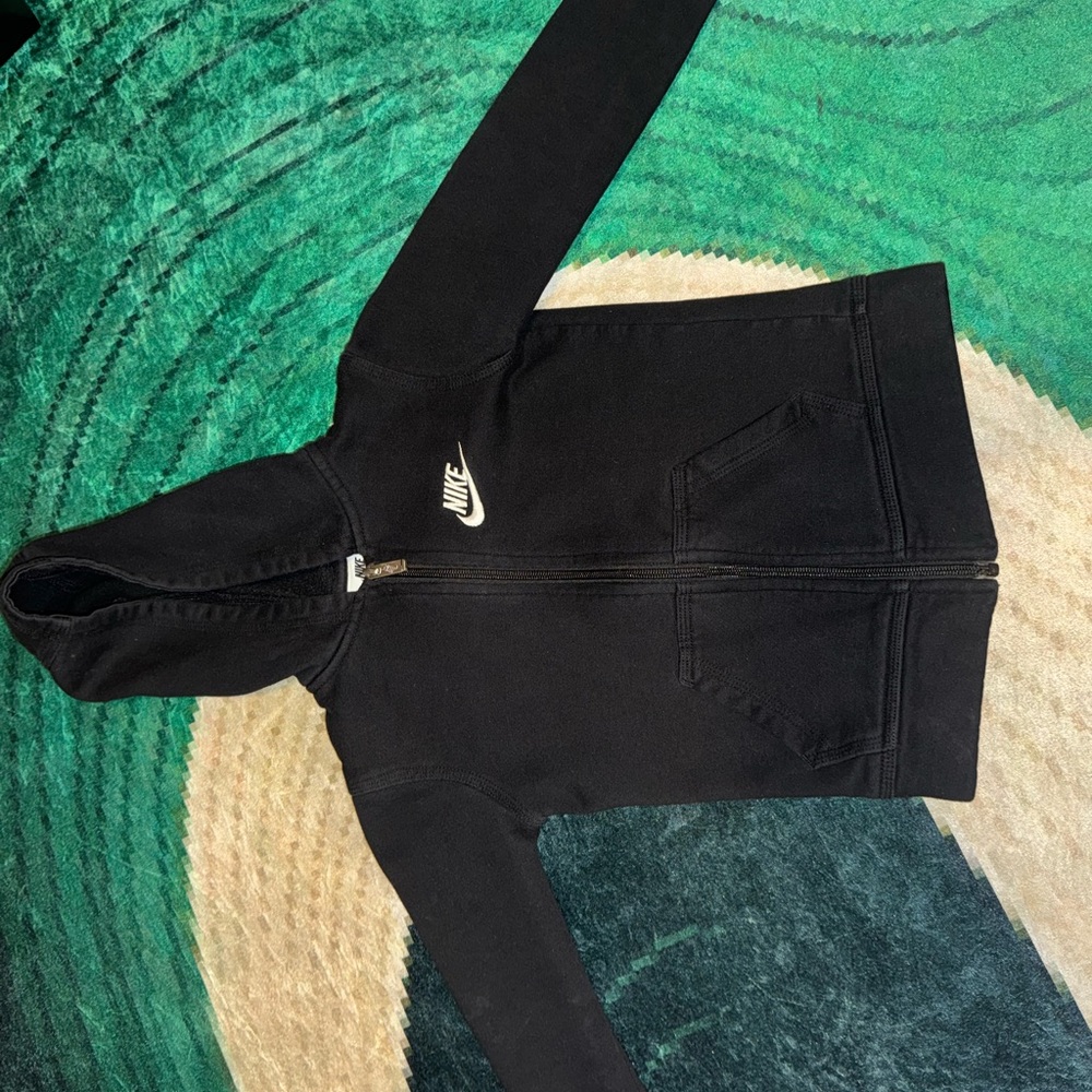 Nike Kids Black Zip-Up Hoodie